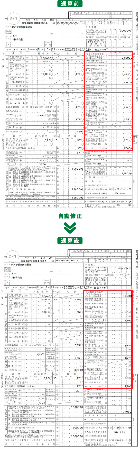 地方税側の修正